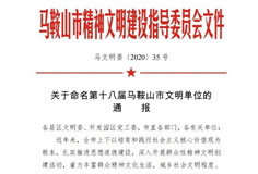 荣誉 安徽9159金沙游戏场机电与9159金沙游戏场智慧能源荣膺“第十八届马鞍山市文明单位”称号